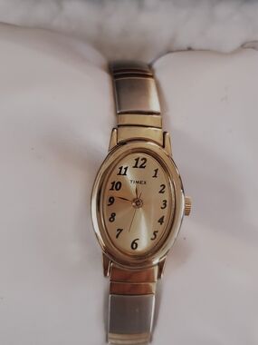 Timex Gold Tone Oval Women's Watch - Gold